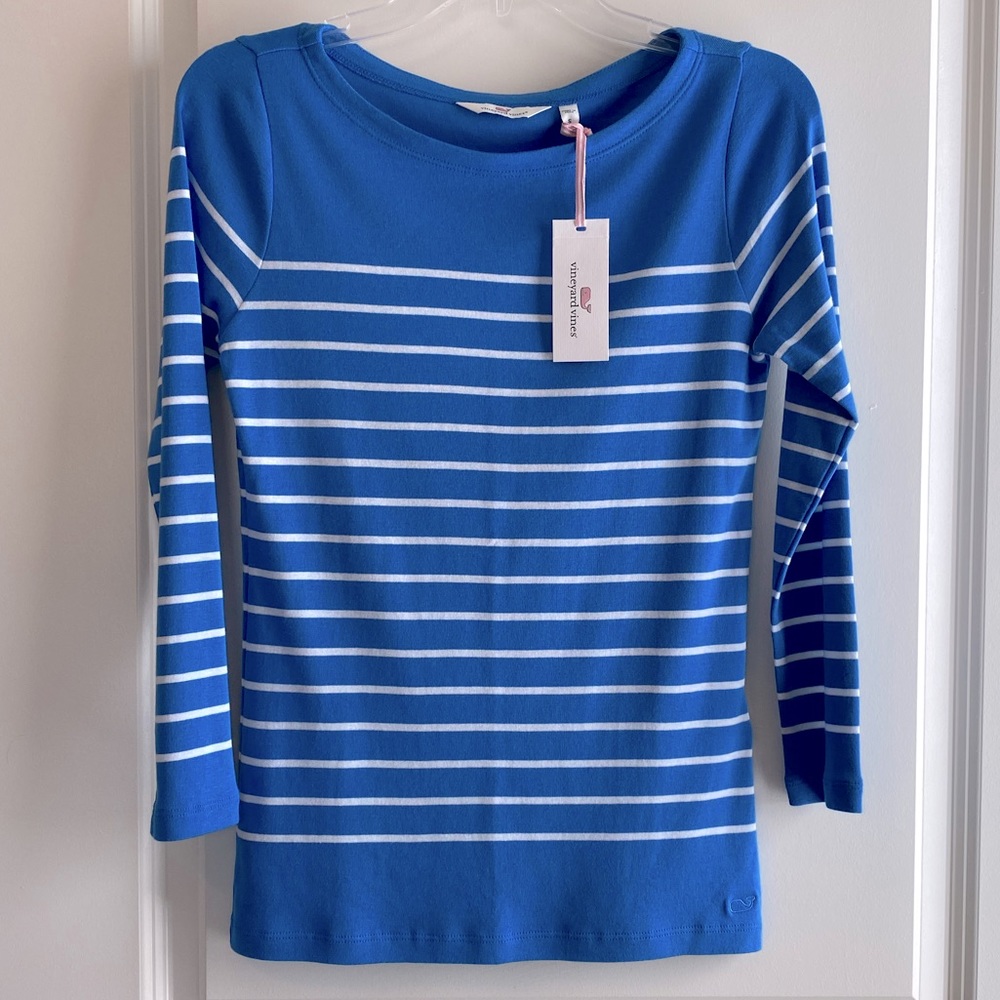Vineyard Vines Stripe Simple Boatneck NWT Small